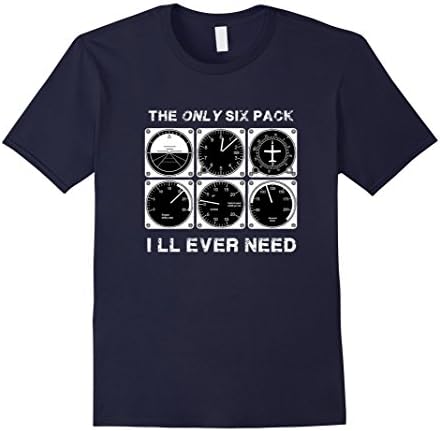 Men's Funny Pilot T Shirt - Airplane Flight Intruments 2XL Navy