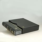 Lighthouse 64-Black Page Leather Stamp Stockbook LZS4/32K Black