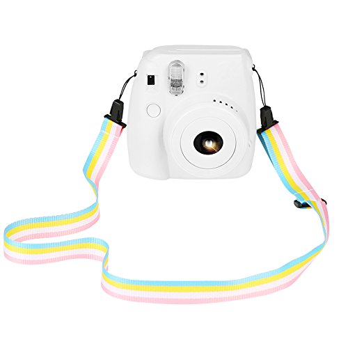 SAIKA Rainbow Camera Neck Shoulder Strap Belt for Fujifilm Instax Mini 9 / 8 / 8+ / 7s / 25 / 26 / 50s / 70 / 90 Instant Camera / Polaroid Camera/ Digital Camera