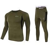 UNIQUEBELLA Men’s Thermal Underwear Sets Top & Long Johns Fleece Sweat Quick Drying Thermo