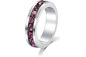 BOSVISION Birthstone Pendant Charm for Necklace - Full Eternity, Stackable, Crystal Birthstone