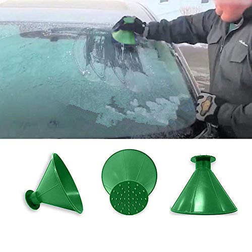 Cyhulu Scrape A Round Magic Ice Scraper, Novelty Design Car Windshield Magic Cone-Shaped Snow Scraper Shovel Tool for Car Window Side Ice Clean - Thumbnail 4
