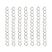 Craftdady About 90 Strands Iron Silver Twist Extender Chains 1.77-1.97 Inch Jewelry Necklace Bracelet Making Extension Tails Endings Ends Connectors