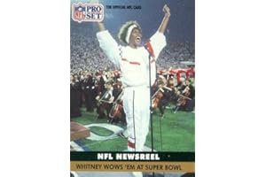 SPORTS MEMORABILIA Whitney Houston trading card (National Anthem Super Bowl NFL) 1991 Pro Set #350