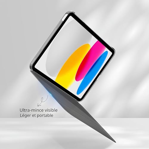 EasyAcc Case for iPad A16 11th 2025 11 Inch/iPad 10th Generation 10.9 Inch 2022, Ultra Slim Translucent Matte Protective Case with Auto Wake/Sleep Function, Black
