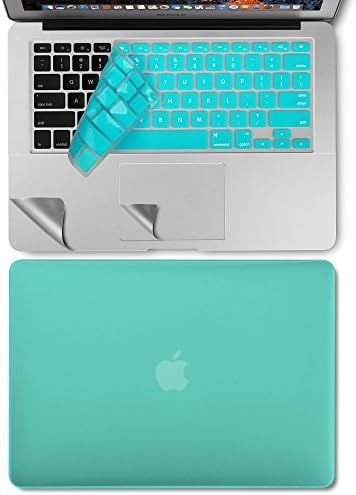 GMYLE MacBook Air 13 Inch Case A1466 A1369 Old Version 2010 2017, Palm Rest Skin, Trackpad Protector and Keyboard Cover 3 in 1 Set (Turquoise Blue)
