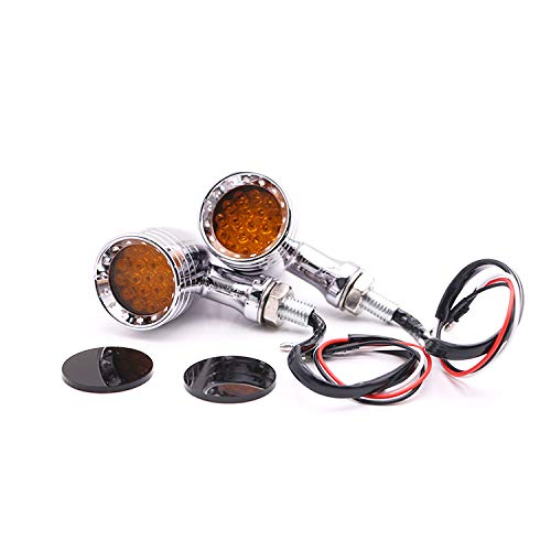 Chrome Bullet Turn Signal Indicators Light For Honda Kawasaki Suzuki Yamaha VN