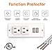 YaBland Desktop Power Strip with USB Conference Recessed Power Socket,Table Power Outlet Fireproof Safety Desk Power Plug,2 USB Port with 9.8ft Power Code for Kitchen,Office,Home,Hotel Etc.(White)