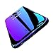 Wireless Charger Samsung Galaxy S8 Case, FLOVEME Slim Fit Gradual Colorful Gradient Change Color Ultra Thin Lightweight Electroplating Bumper Anti-Drop Clear Hard Back Cover Holder, Transparent Purple