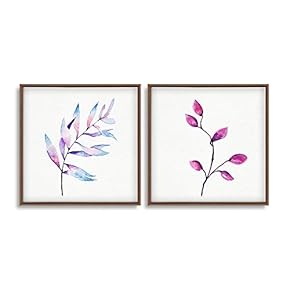 Framed Canvas Wall Art for Living Room, Bedroom Plant Theme Canvas Prints for Home Decoration Ready to Hang - 16"x16"x2 Panels