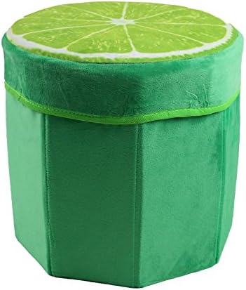Lime 3d Seat Storage Cube Footstool Stool Lovely Fruit Ottoman Stool, Cute Cartoon Design ,looks Great And Welcomed By Children.