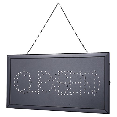 Bluefringe LED Open Sign with 2 Flashing Modes,Open Closed Sign Advertisement Board Electric Display Sign Great For Cafe Beauty salon nail sushi bakery barber shop massage restaurant coffee bar office