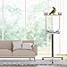 Giantex 51” Pet Bird Play Stand, Wood Bar Large Stainless Steel Tray Feeder Parrot Perch W/ 2 Feeding Bowls & Locking Wheels, Parrot Pet Bird Play T-Standthumb 1