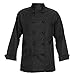 Chef Apparel 350 Pearl Buttons Chef Coat-Easy-Care Twill Chef Jacket for Men,Black,Small