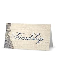 Smiling Wisdom - Juego de regalo de hojas de vid - Collar de la amistad de hojas de vid - Mensaje de amistad de por vida, Reason Season - Tarjetas para mejores amigos únicas 2017 - Enchapadas en plata 0.925