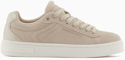 Baskets London en Cuir avec Logo doré pour Femme, Sable, 36 EU
