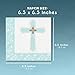 Religious Paper Napkins with Cross Design (White, Aqua, 6.5 x 6.5 In, 150 Pk)