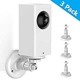 Wyze Cam Pan Wall Mount, COOLWUFAN Adjustable Indoor and Outdoor 360 Degree Swivel Ceiling Mount Bracket Compatible with Wyze Cam Pan and Other Camera with Same Interface (3 Pack)