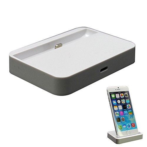 MOTONG Desktop Charging Dock Stand Station Charger For Apple iPhone 6/6 Plus/5S/5/5C-White
