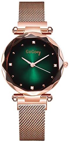 Women Watch - Fashion Simulated Diamond Cutting Round Dial Mesh Straps Bracelet Wristwatch