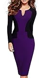 HOMEYEE Women's Elegant Wear to Work Pencil Cocktail Bodycon Party Dress B342