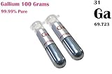 Gallium 100 Grams 99.99% Pure Melting Metal Ga 4N -Phitoon