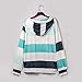 Womens Color Block Striped Sweatshirt Crewneck Long Sleeve Loose Pullover Tops Green