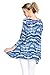 Frumos Womens Tunic Round Neck 3/4 Sleeve Top Navy Wave X-Large