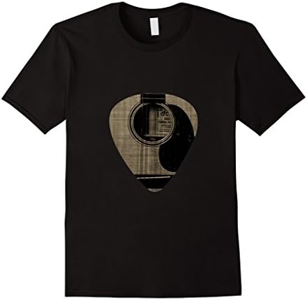 Mens Awesome Acoustic Guitar - T-Shirt Mens &amp; Womens / Kids Sizes Medium Black