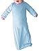 Rabbit Skins Drop Ship Infant Baby Rib Lap Shoulder Layette, NB, Light Blue