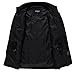 Lega Mens Casual Thick Jacket Cotton Stand Collar Outerwear (Black,US Small)