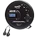 SuperSonic SC-253FM Personal MP3/CD Player w/FM Radio - Portable Device, HQ Stereo Earphones Included BLACK