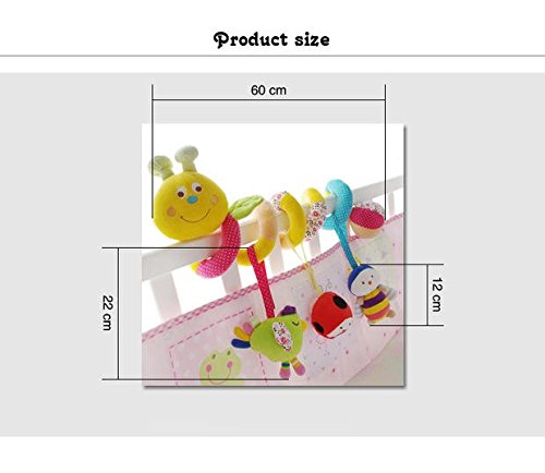 SHILOH Baby Activity Spiral Wrap Around Crib Bed Bassinet Stroller Rail Toy Caterpillar