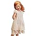 Topmaker Off White Lace Flower Girl Dress