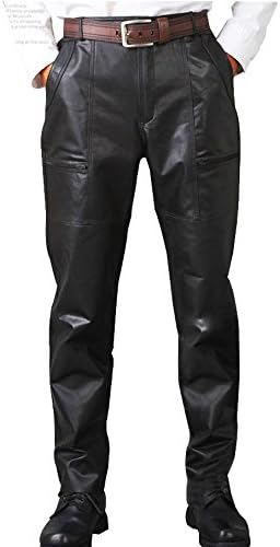 Amazon 革パンツ メンズ レザーパンツ 本革 最高級 スキニー バイク用 革ジャンロングパンツ ペンシル ブーツカット 皮パン カッコイイ ベルトは付きません Xxl ベルト 通販