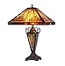 Chloe Lighting CH33359MR16-DT3 Innes Tiffany-Style Mission 3-Light Double Lit Table Lamp with Shade, 24.2 x 16.1 x 16.1