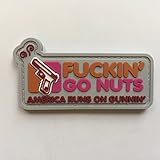 America Runs on Gunning Airsoft Tactical Patch Velcro PVC Morale Patches by uuKen Tactical Gear