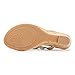 White Mountain Womens Abra Open Toe Casual Wedged Sandals