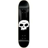Zero Skateboards Single Skull Black/White Skateboard Deck - 7.87" x 31.4"