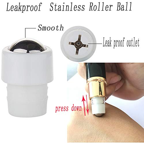 Roller Bottle - 6ml Aluminum Roll-on Bottle with Stainless Rollers for Essential Oil, Essences, Perfumes,Included 2 Funnels,1 Roller Opener,2 Pipettes (6 pcs) - Thumbnail 2