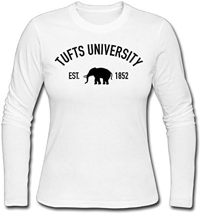 Women's O Neck Tufts University Established 1852 Long Sleeve Tee Shirt