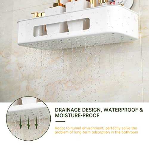 Shower Caddy No Drilling Suction Cup Removable Shower Shelf with Vacuum