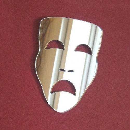 Super Cool Creations Theatre Mask - Tragedy Mirrors 50cm x 40cm