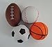 Dazzling Toys Stress Balls for Adults - Kids Party Favors 24 Mini Sports Foam Ball for Decorations, Football, Baseball, Soccer & Basketball Squishy Toys, Anxiety Relief, Hand & Wrist Therapy Toy