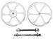 BBR Tuning Bicycle Rims 26 Inch - Heavy Duty White Mags Rim Wheelset - Beach Cruiser Mountain Bike Wheels - 6 Spoke 26Inch Wheel Set - Front & Rear