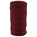 Burgundy Macrame Cotton Cord Rope for Macrame Wall Hanging Plant Hanger Craft Making Knitting Cord Rope 3mm 109 Yard (3mm Burgundy)
