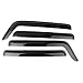Window Visor Compatible with 2005-2009 Hummer H3, Slim Style Dark Smoke 4PC Set Acrylic by IKON MOTORSPORTS, 2006 2007 2008