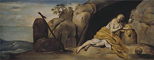 'Maino Fray Juan Bautista La Magdalena Penitente En La Gruta De Sainte Baume 1612 14 ' Oil Painting, 8 X 21 Inch / 20 X 52 Cm ,printed On Perfect Effect Canvas ,this Vivid Art Decorative Canvas Prints Is Perfectly Suitalbe For Basement Decor And Home Artwork And Gifts