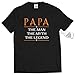 Papa The Man The Myth The Legend Mens T-shirt