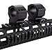 Semedea M-Lok Picatinny Rail, 5-Slot 7-Slot 13-Slot Aluminum Picatinny Rails Section for MLOK Compatible Systems with 6 T-Nuts & 6 Screws & 3 Allen Wrench (Black2, Hollow-Out Design)